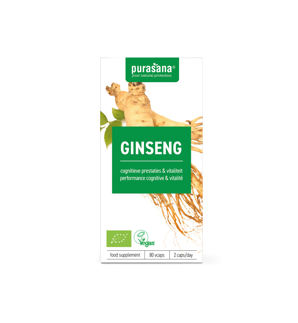 Purasana Ginseng Vegan Bio (80 vega capsules)