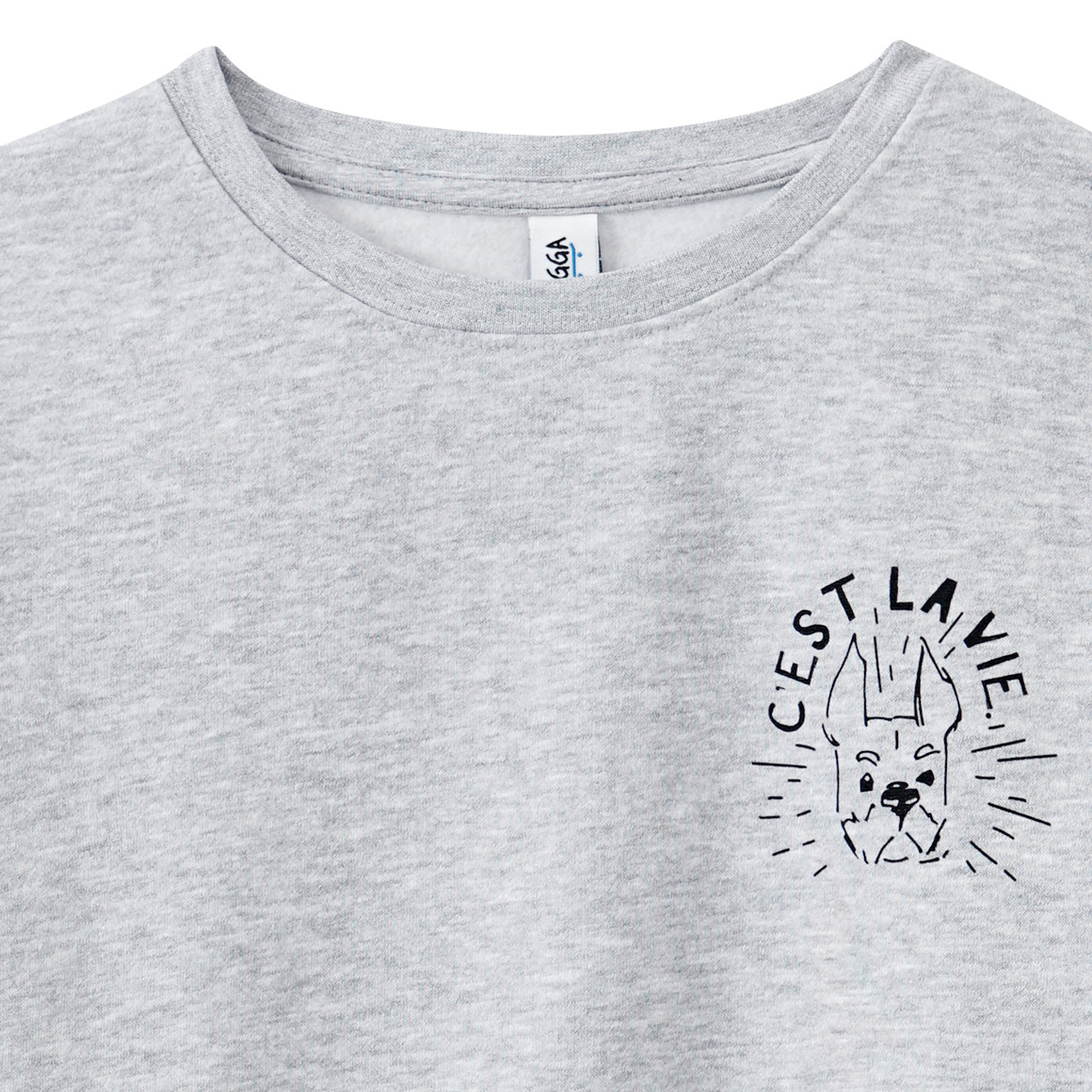Yigga Jungen Sweatshirt mit Rückenprint hellgrau