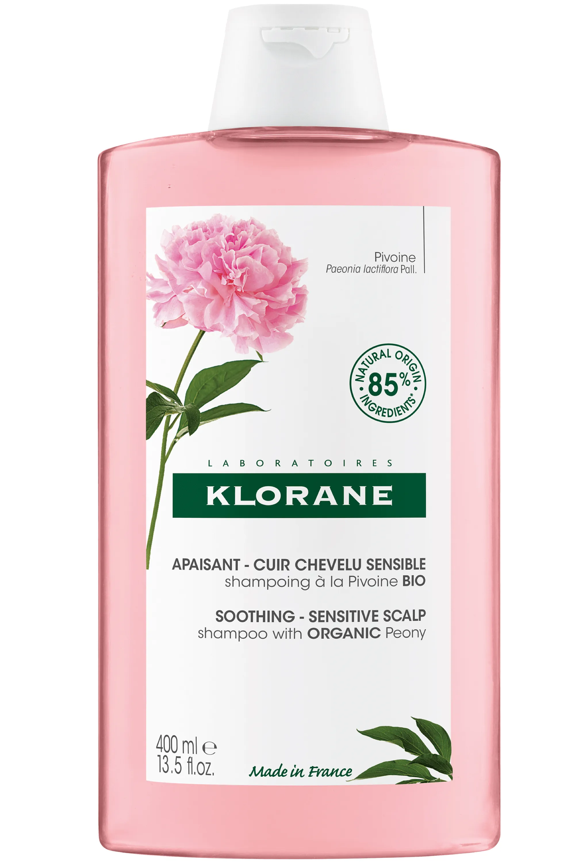Klorane Shampoing à la Pivoine bio cuir chevelu sensible-400 ml