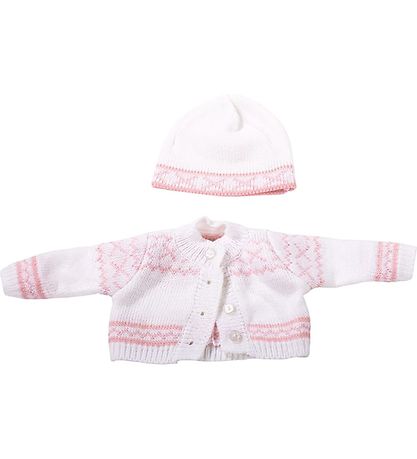 Götz Puppenkleidung - Strickpullover Mit Mütze - Pink Norwegen -