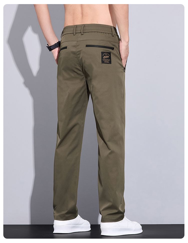 Nataro - Mid Rise Plain Tapered Pants