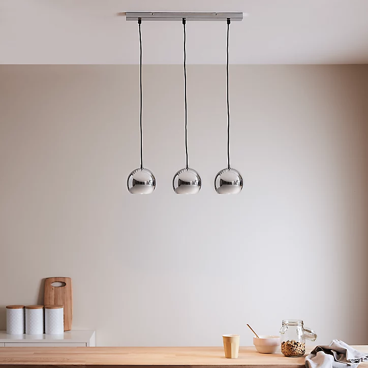 Suspension Roccheta GoodHome E14 argent brillant