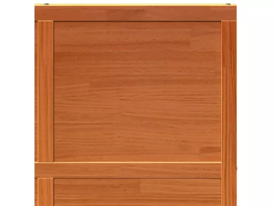 Porte de grange marron cire 100x208 cm bois massif de pin