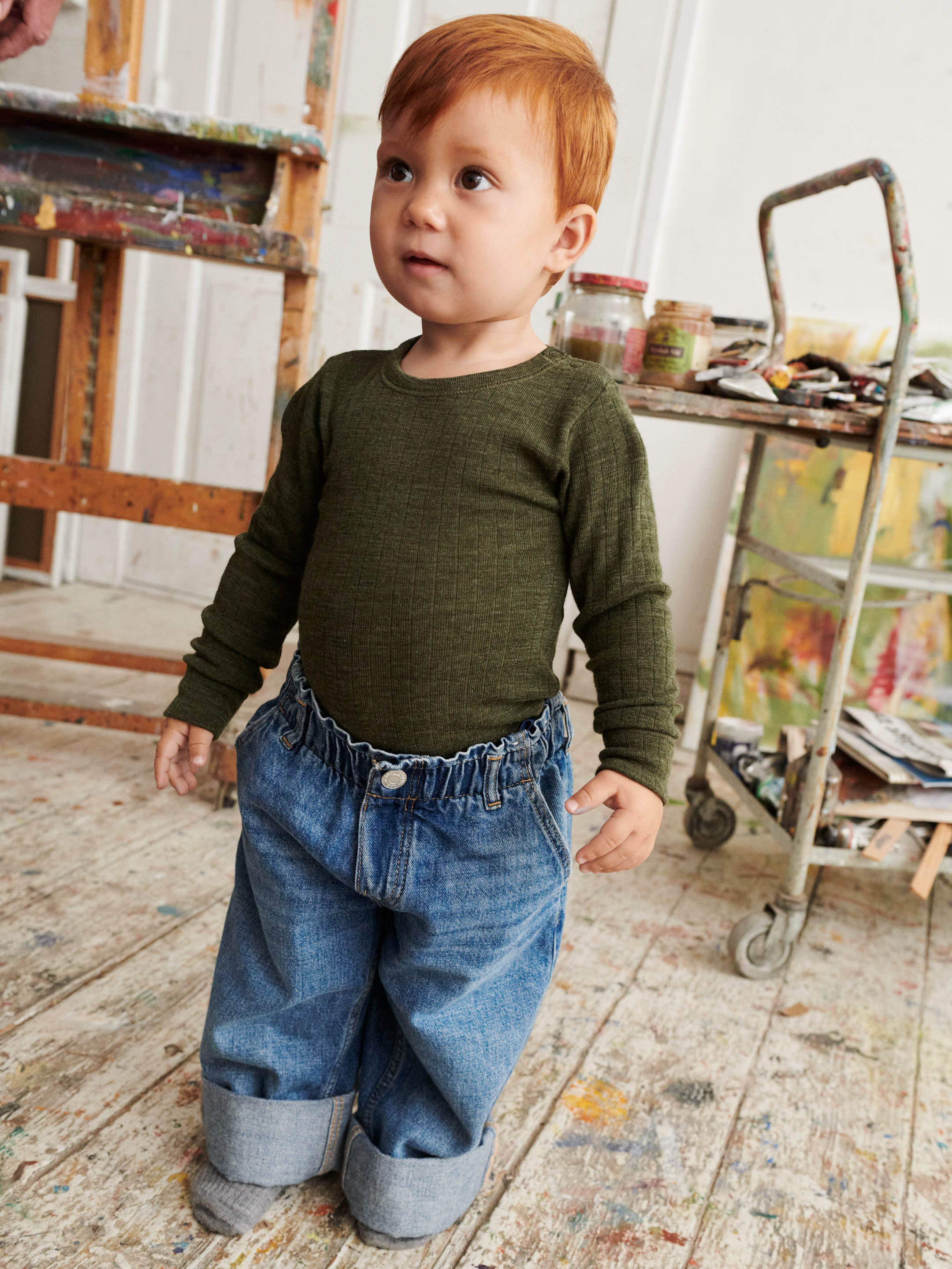 Shirt van merinowol voor baby's