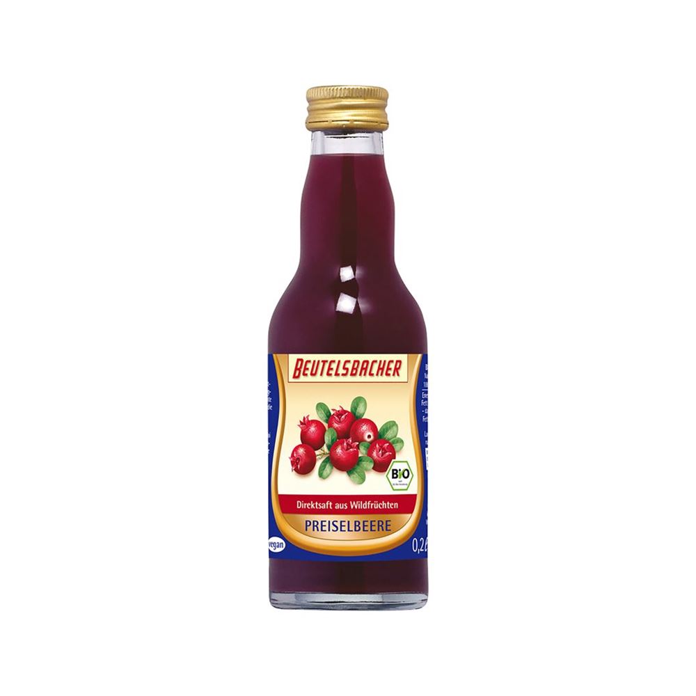 BEUTELSBACHER Preiselbeer Muttersaft Glas 200 ml