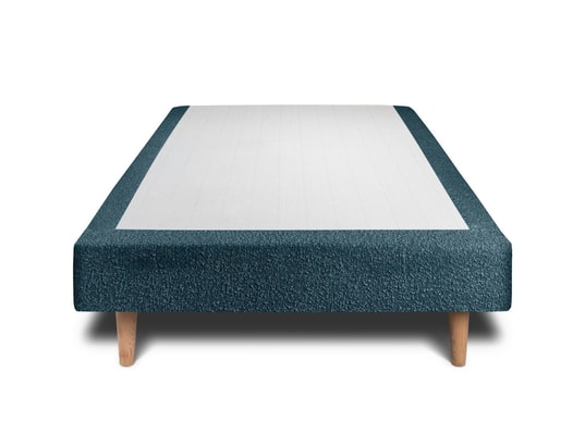 SOMMEIL DE PLOMB - Sommier  90 x 200 Sommier tapissier bouclette bleu 90x200 h35cm