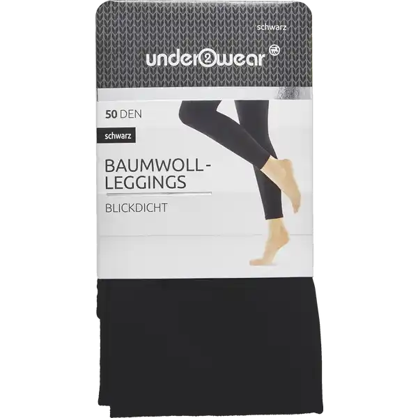 Baumwoll-Leggings schwarz S (36 / 38)