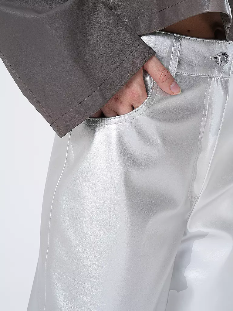 HUGO Marlenehose HASNE silber
