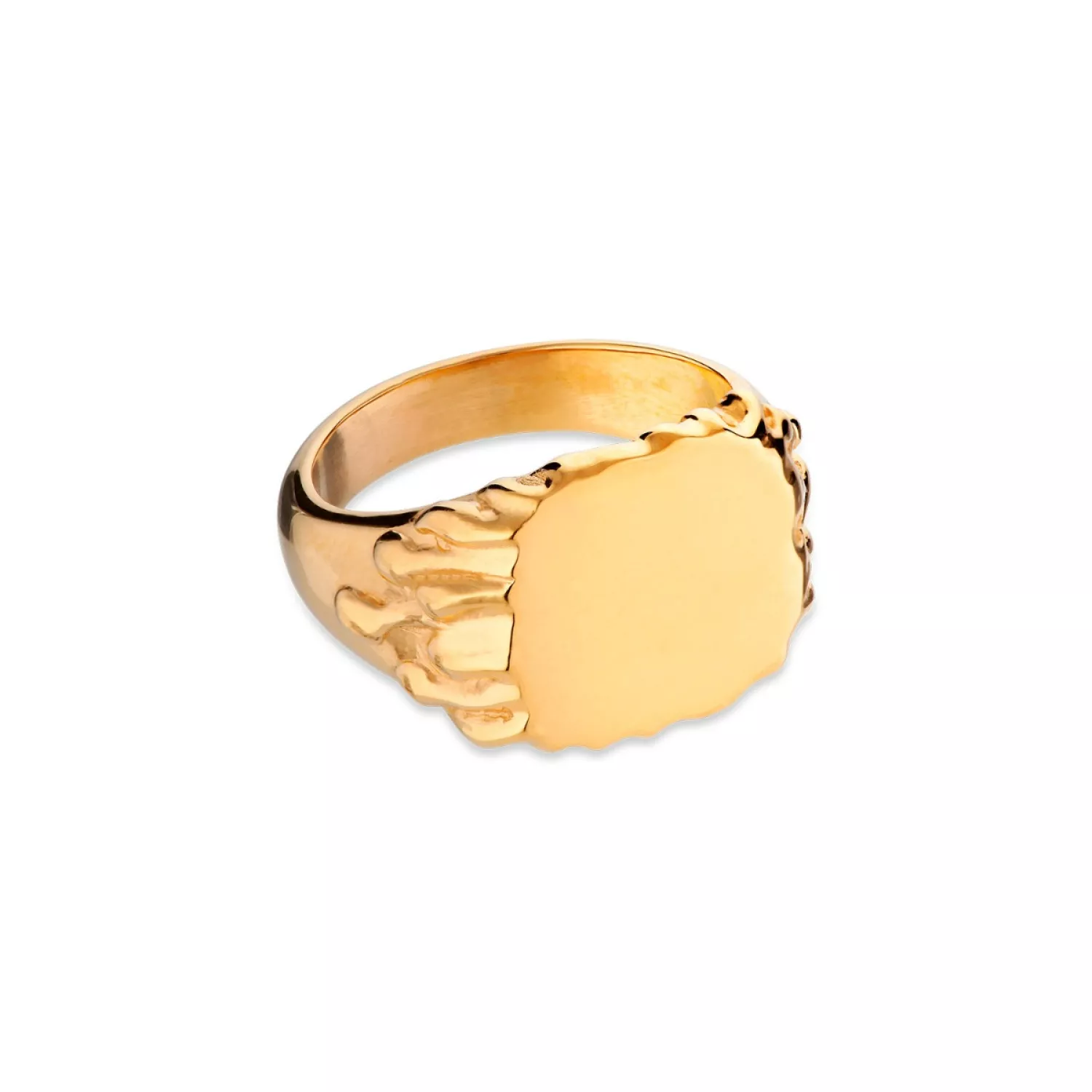 Jane Kønig Drippy Signet Ring 18 kt. Forgyldt Sølv DSR-AW22-G