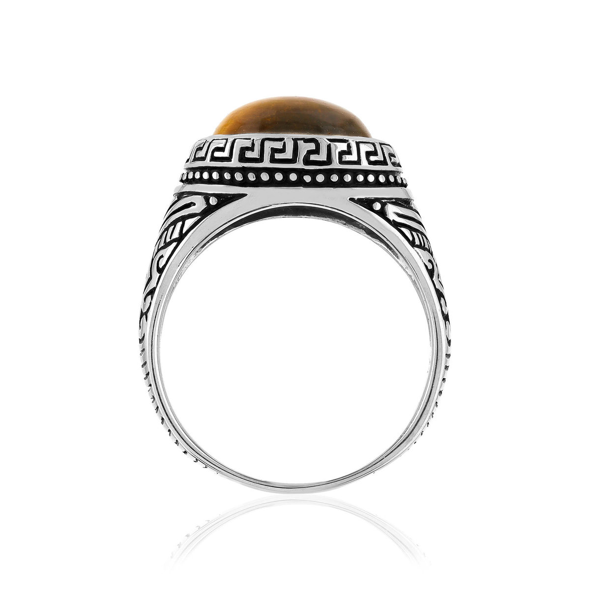 Bague argent 925 oeil de tigres