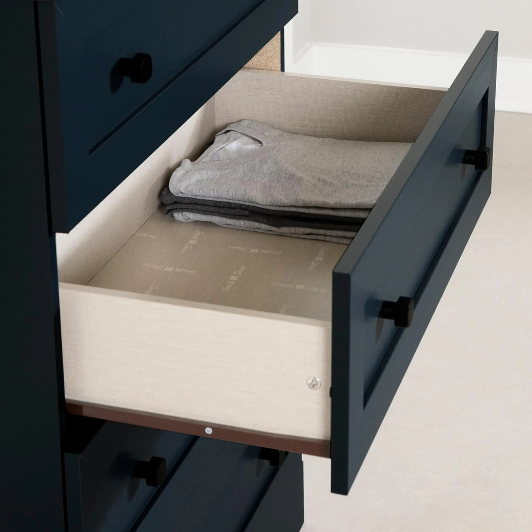 South Shore Commode 4 Tiroirs - Hazen Bleu Marine