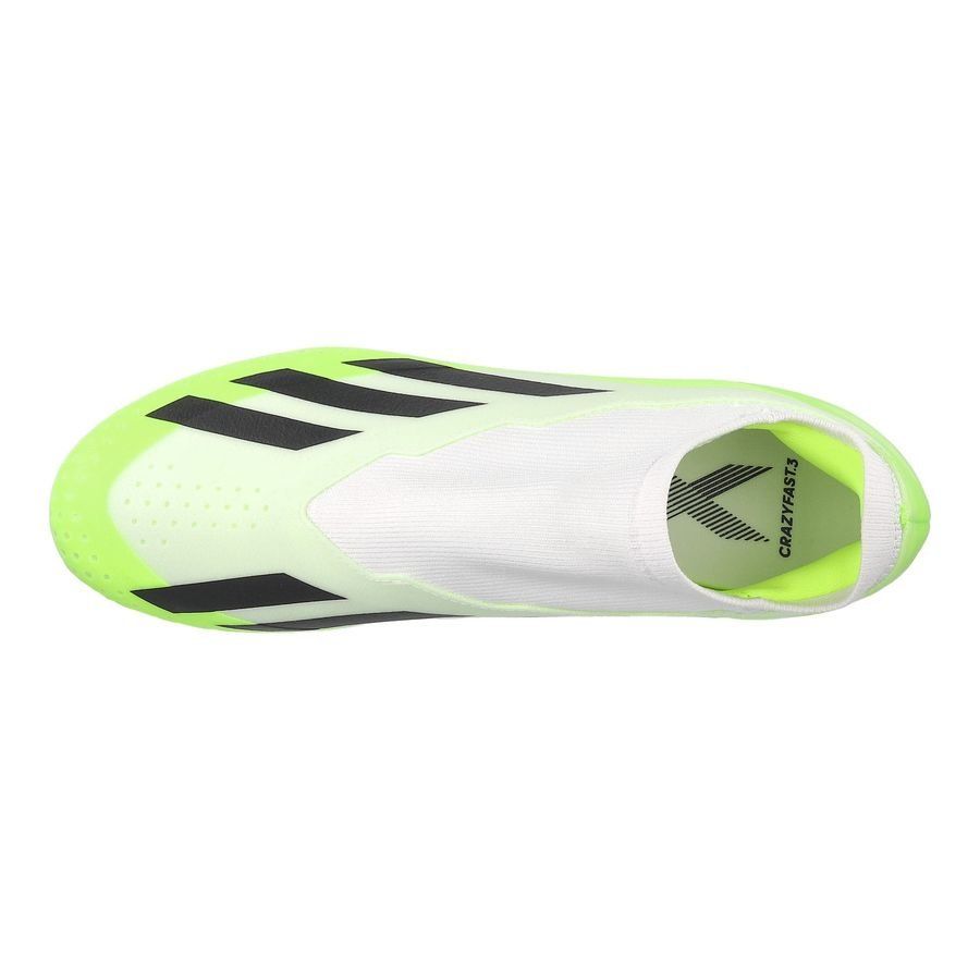 adidas X Crazyfast .3 Laceless FG Crazyrush - Blanc/Noir/Lucid Lemon