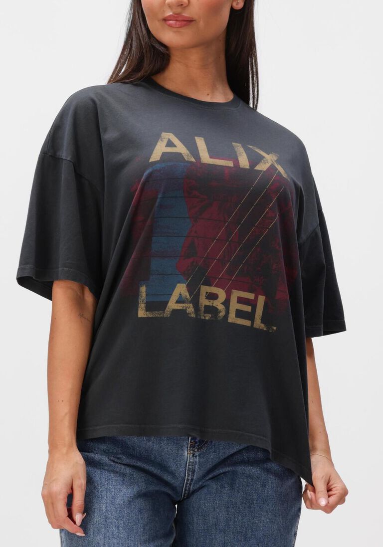 grijze alix the label t-shirt ladies knitted band t-shirt