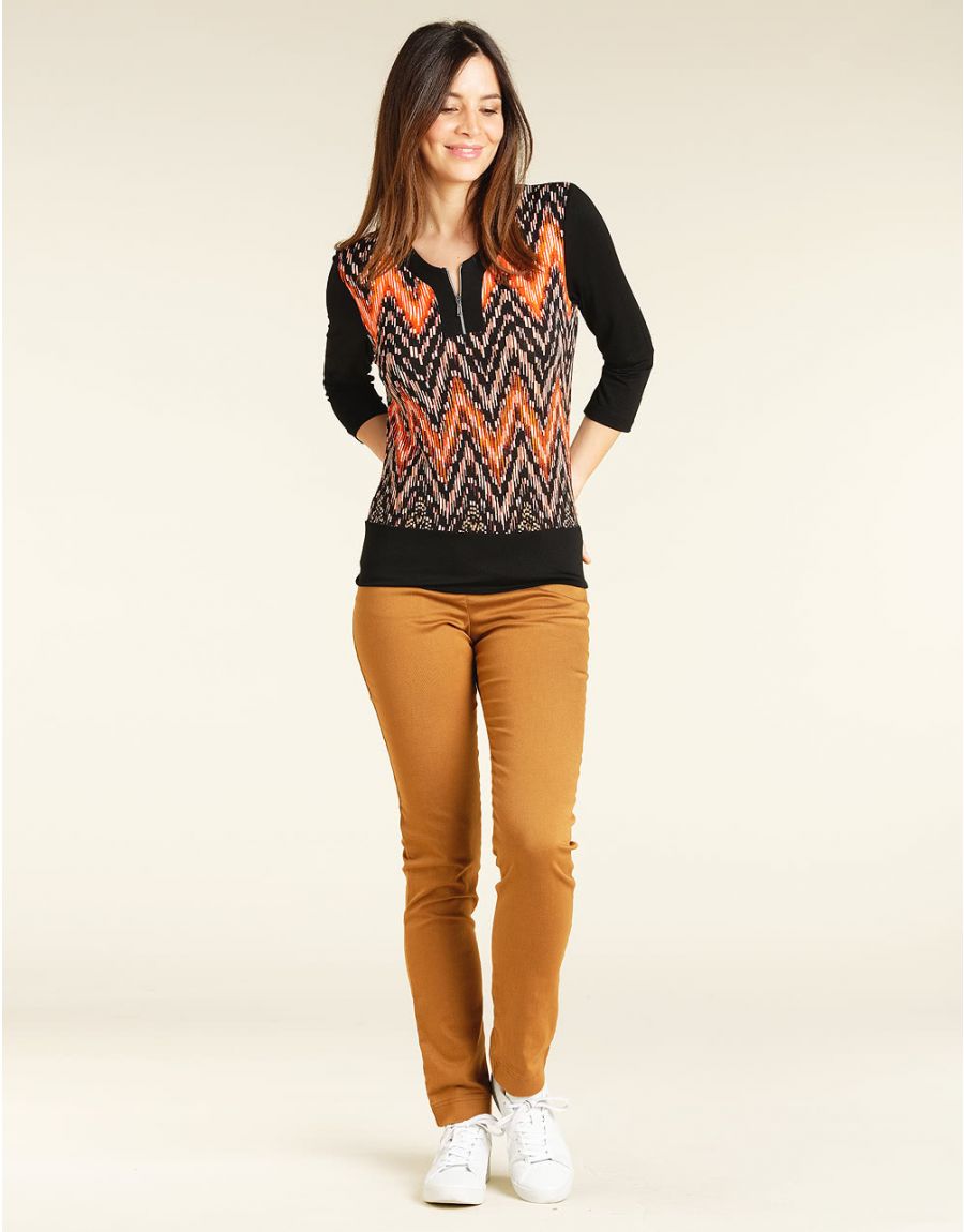 T-shirt imprimé orange