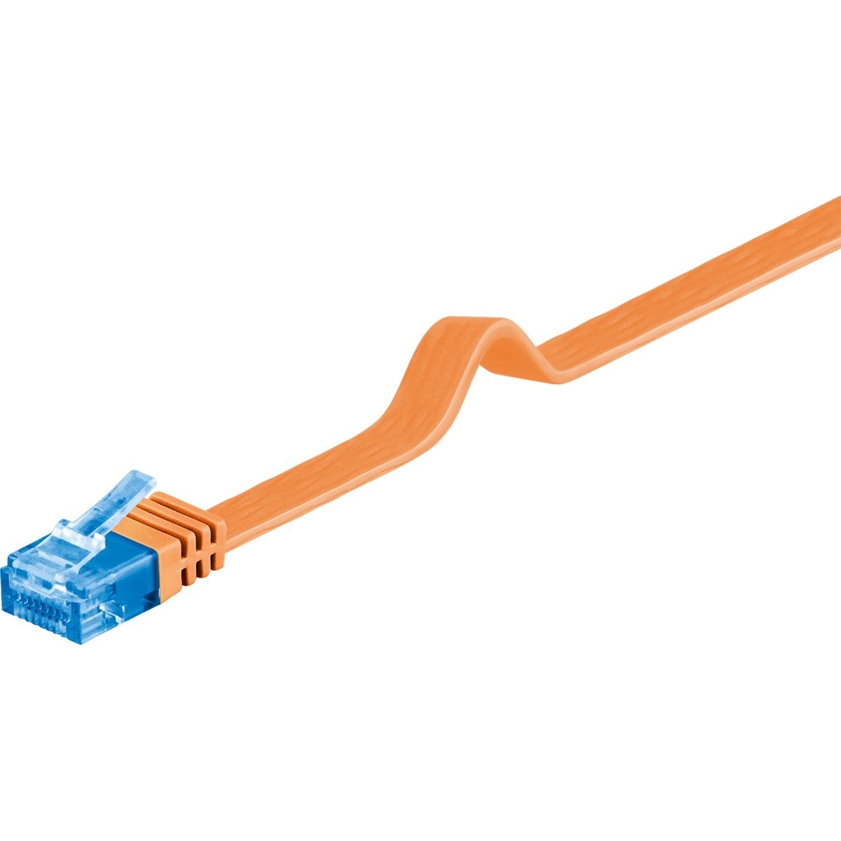 CAT 6A flat-patch kabel U/UTP, oransje