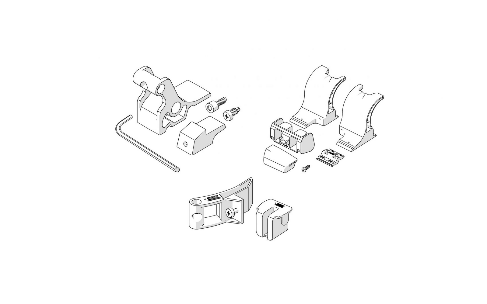 Fiamma Kit Side Tristor Montagekit zum Anbringen von Side W Pro F45 / Side W Pro Shade / Sun View Side F45 and die Markise Tristor
