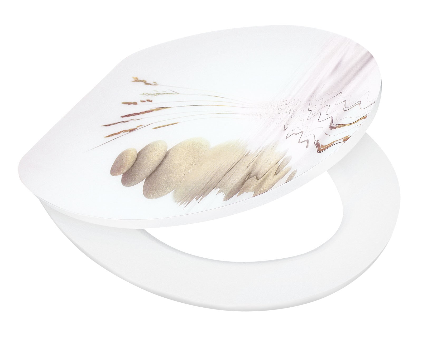 SCHÜTTE WC-Sitz High Gloss MDF Weiß ca. 37,5 x 3 x 44,5 cm