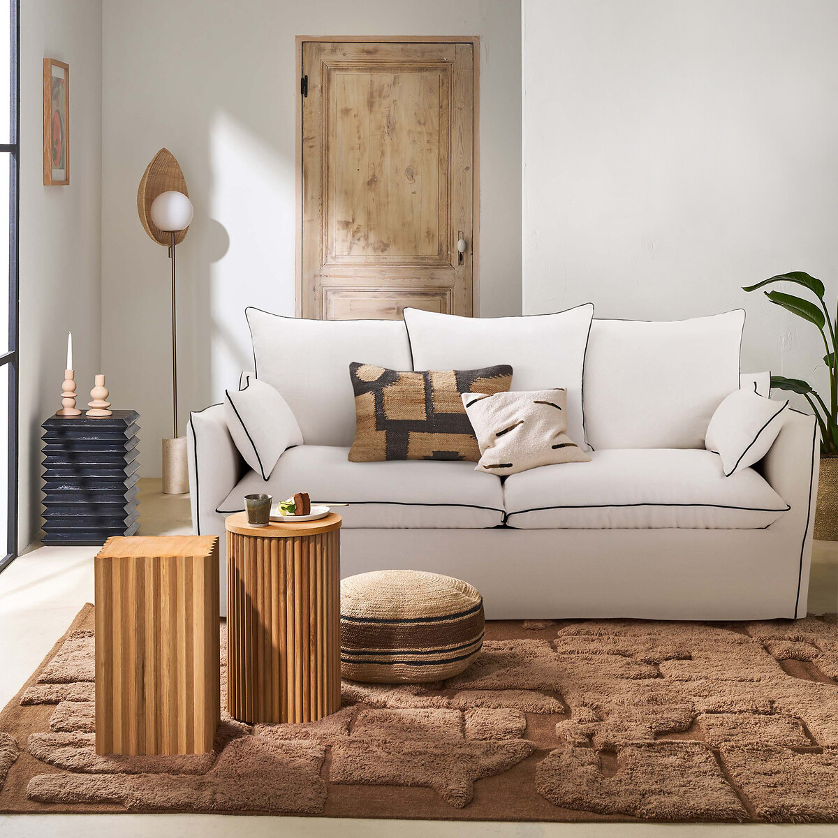 LA REDOUTE INTERIORS<br>Sofá em linho grosso, Odna