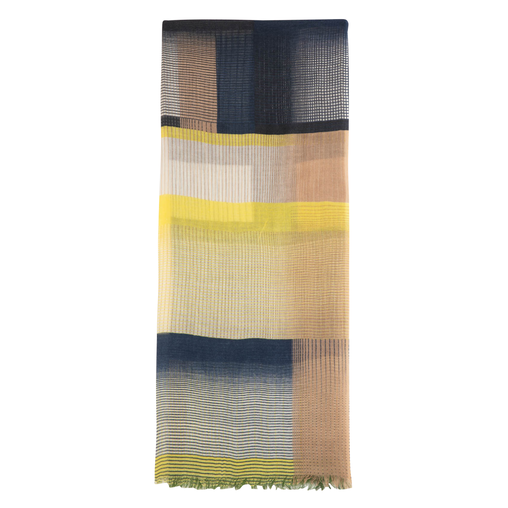 OPTIQUE - Foulard imprimé en laine | Vert