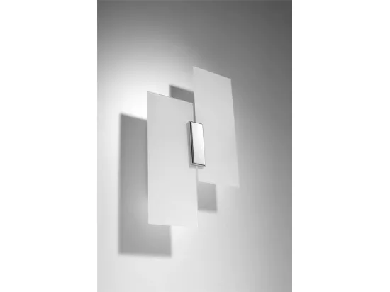 Sollux FABIANO Applique murale à 2 ampoules, blanc, chrome, E27