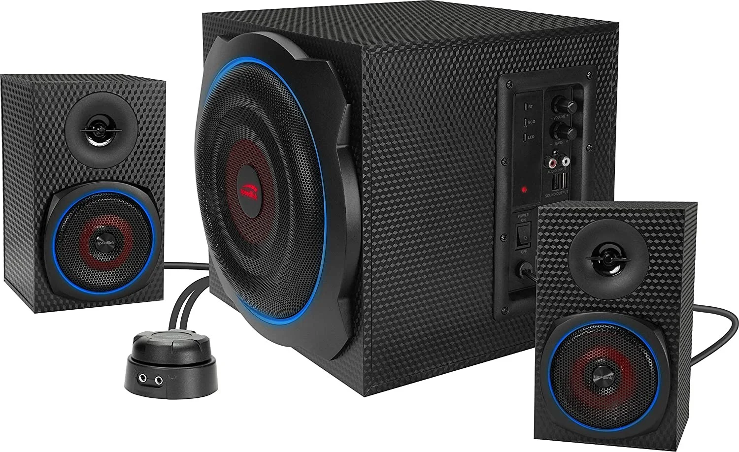 Speedlink - GRAVITY CARBON RGB 2.1 højttalersystem