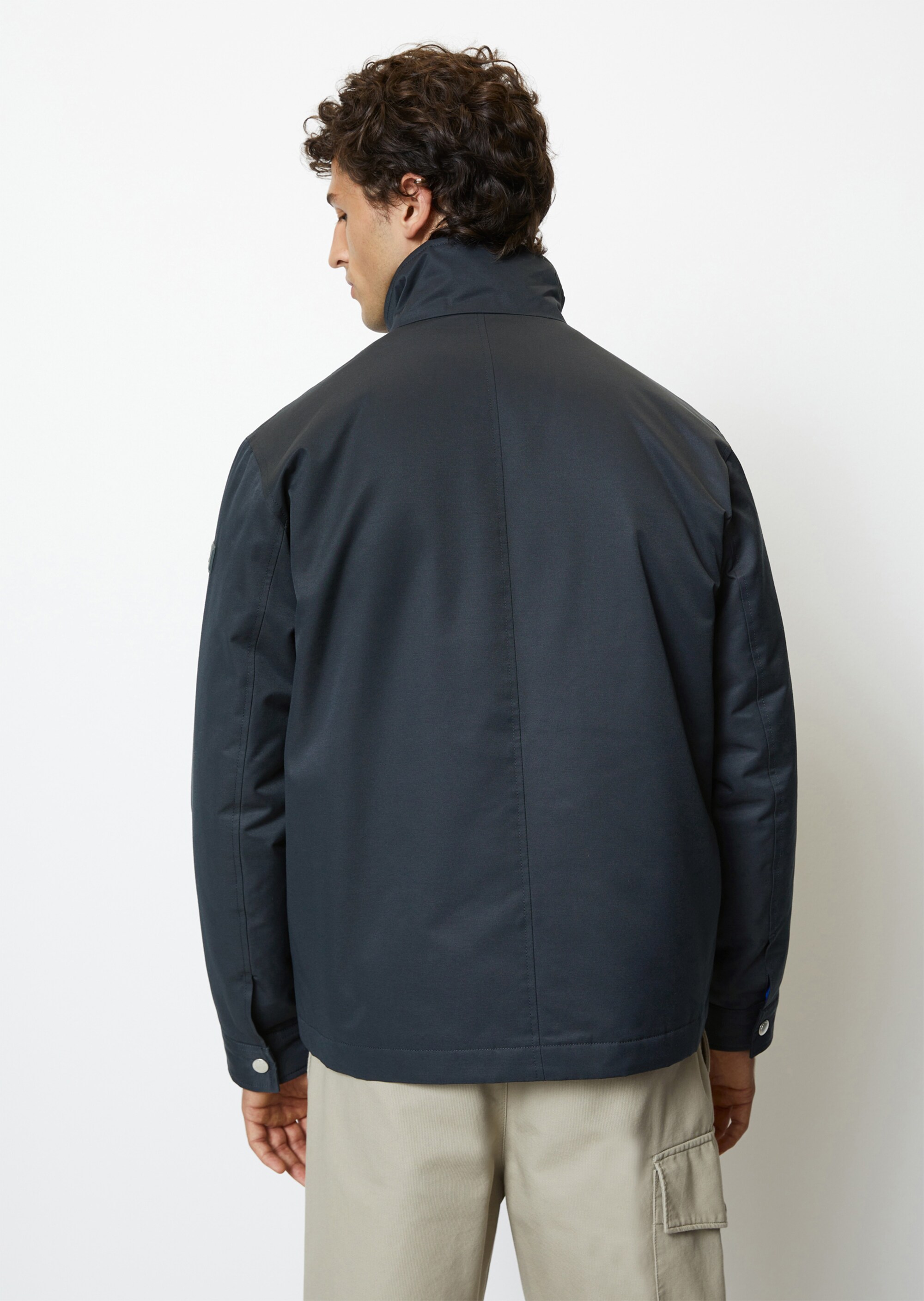 Stehkragen-Jacke regular in Micro-Twill-Qualität
