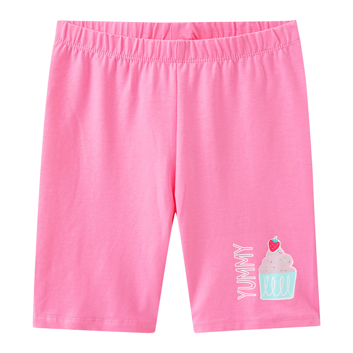 Famy 3 Mädchen Radler mit bunten Motiven rosa / helltürkis / weiss