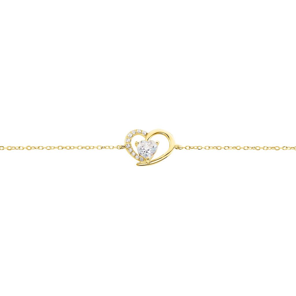 Bracelet Eliana Or Jaune Topaze Oxyde De Zirconium