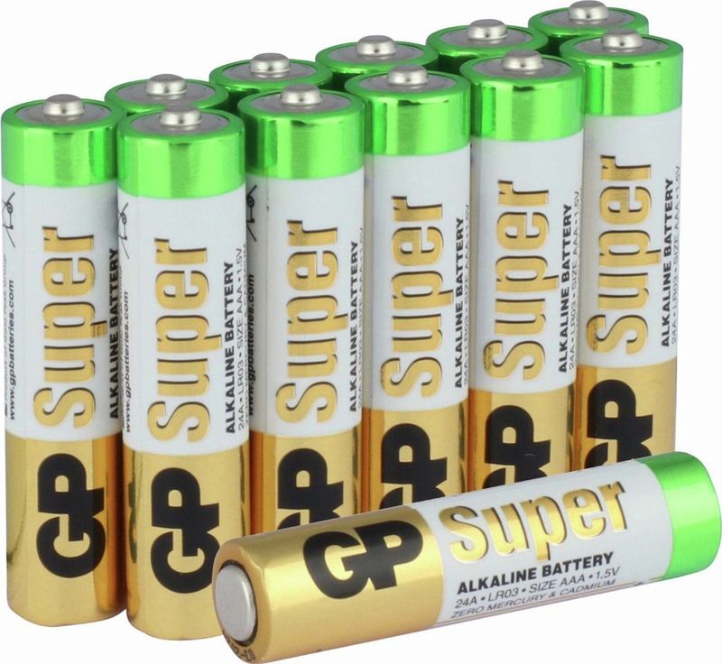 GP - Batterijen AAA - 1,5 V - Super Alkaline - 12 Stuks
