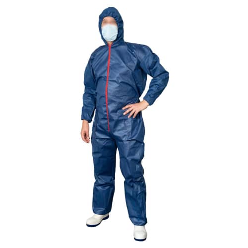 Combinaison POLIGARD® PLP 70g/m² 2 poches pantalon élastiques cagoule poignets taille chevilles bleu