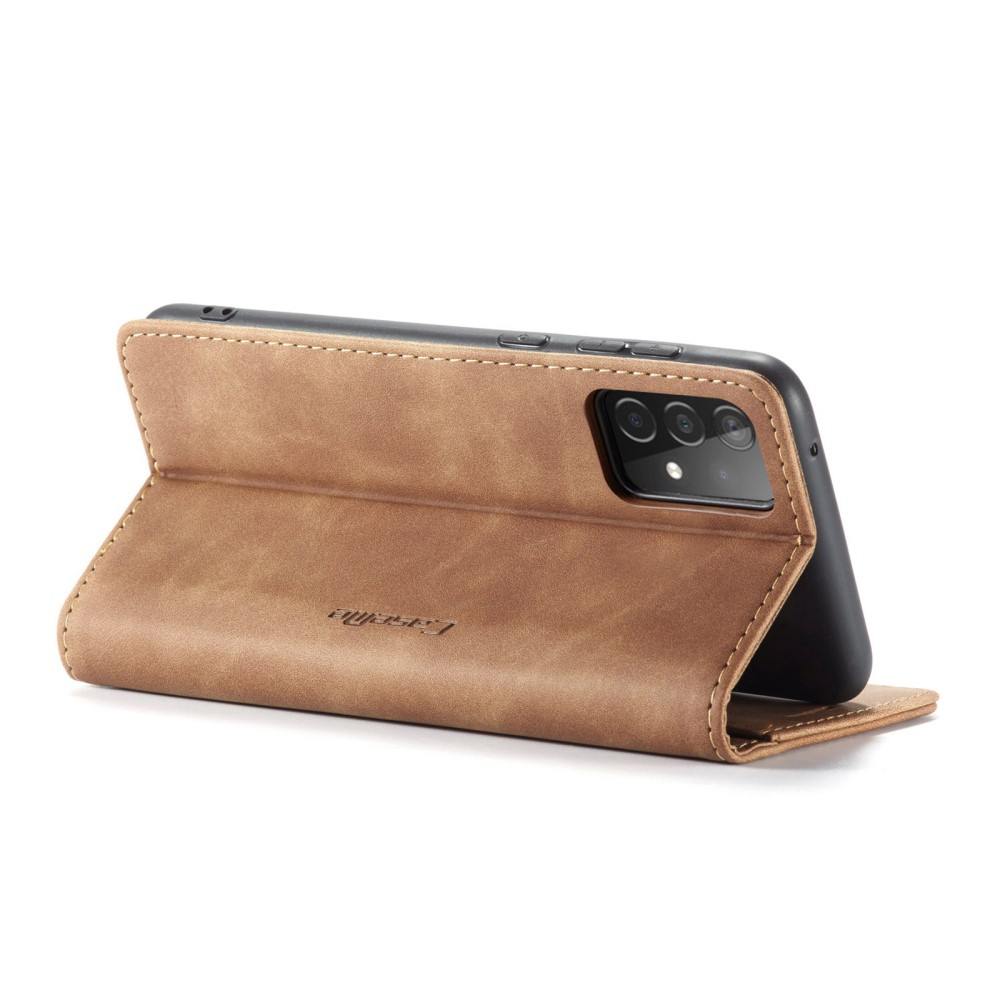Samsung Galaxy A52s 5G / A52 (5G) Leder Tasche Flip Wallet Etui mit Kartenfächern - Braun