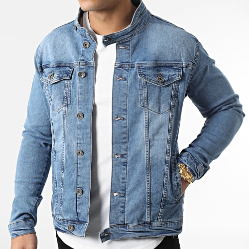 Veste Jean Biker 2092 Bleu Denim