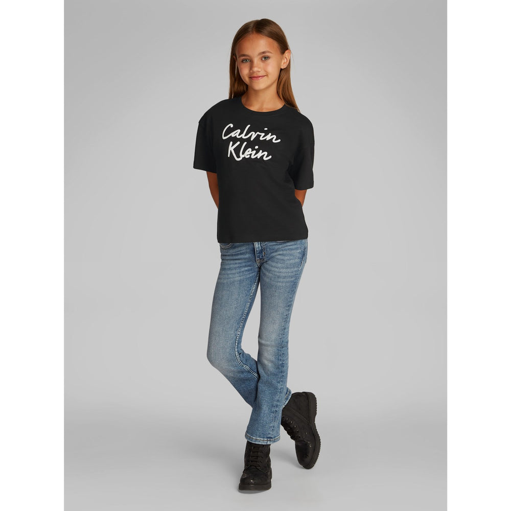 Køb Calvin Klein Ck Black Script Logo Boxy Ss T-Skjorte