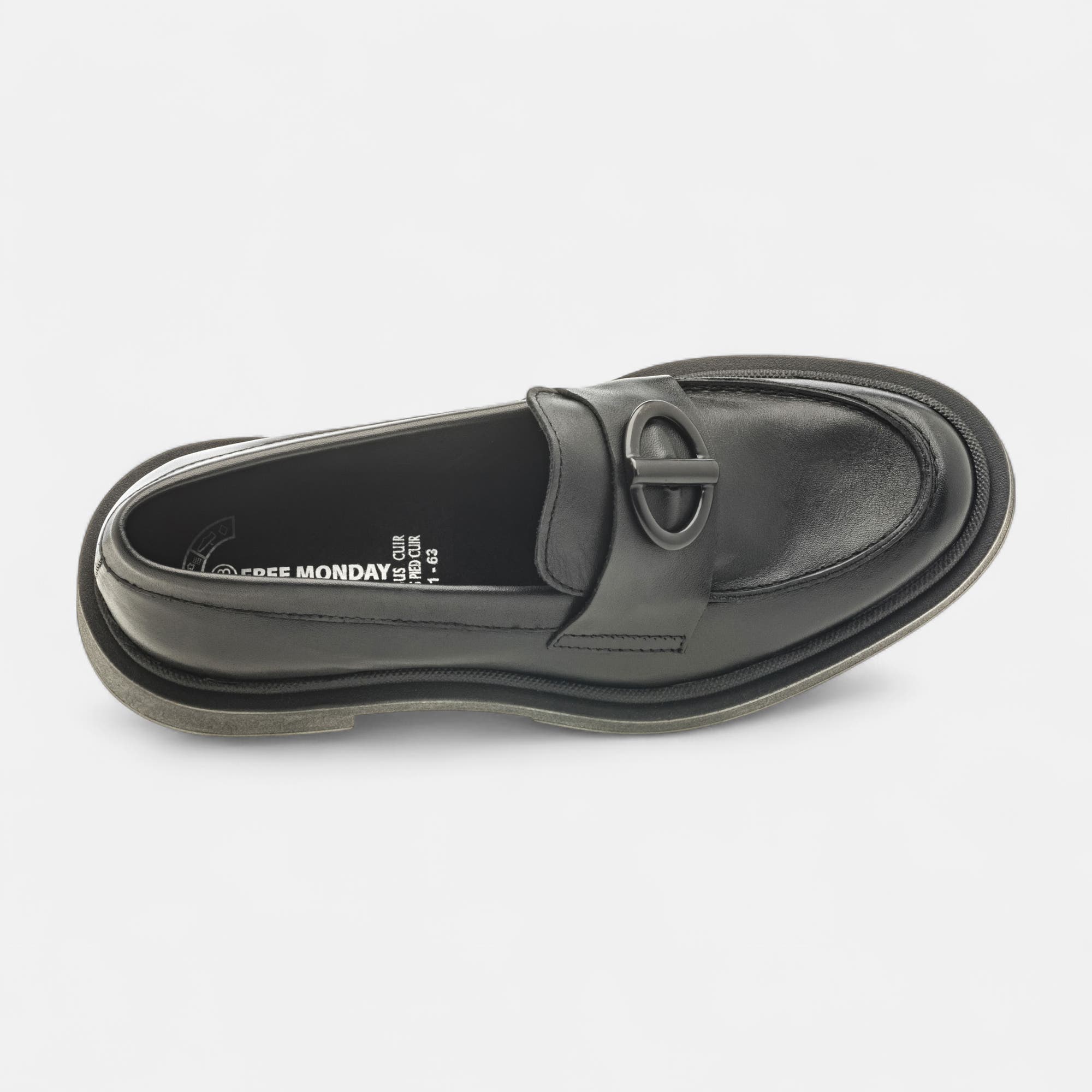 Mocassins Femme en cuir noir
