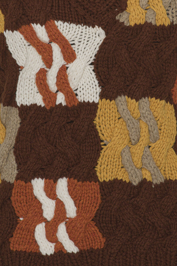 REMAIN Cable Knit Vest Rum raisin comb.