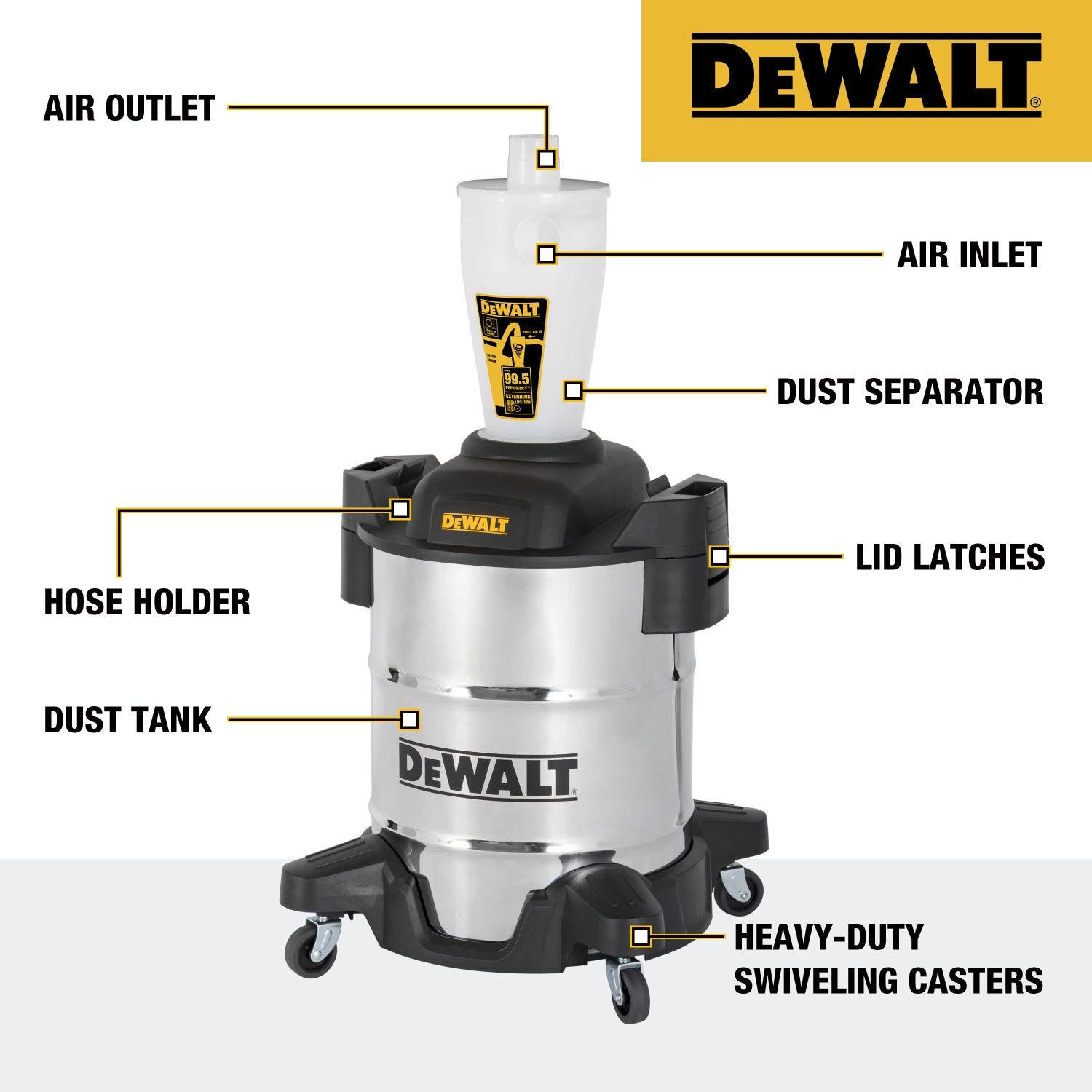 DeWALT DXVCS003 Voorafscheider - 38L