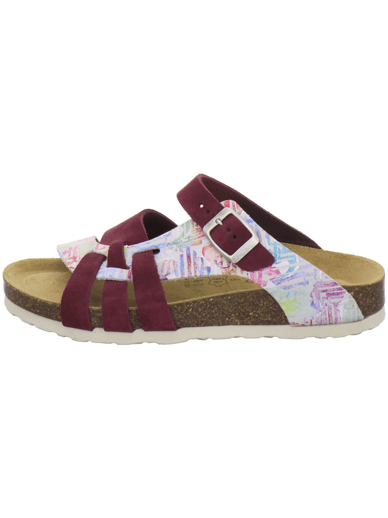 Pantoletten Damen Kralle beere/multi