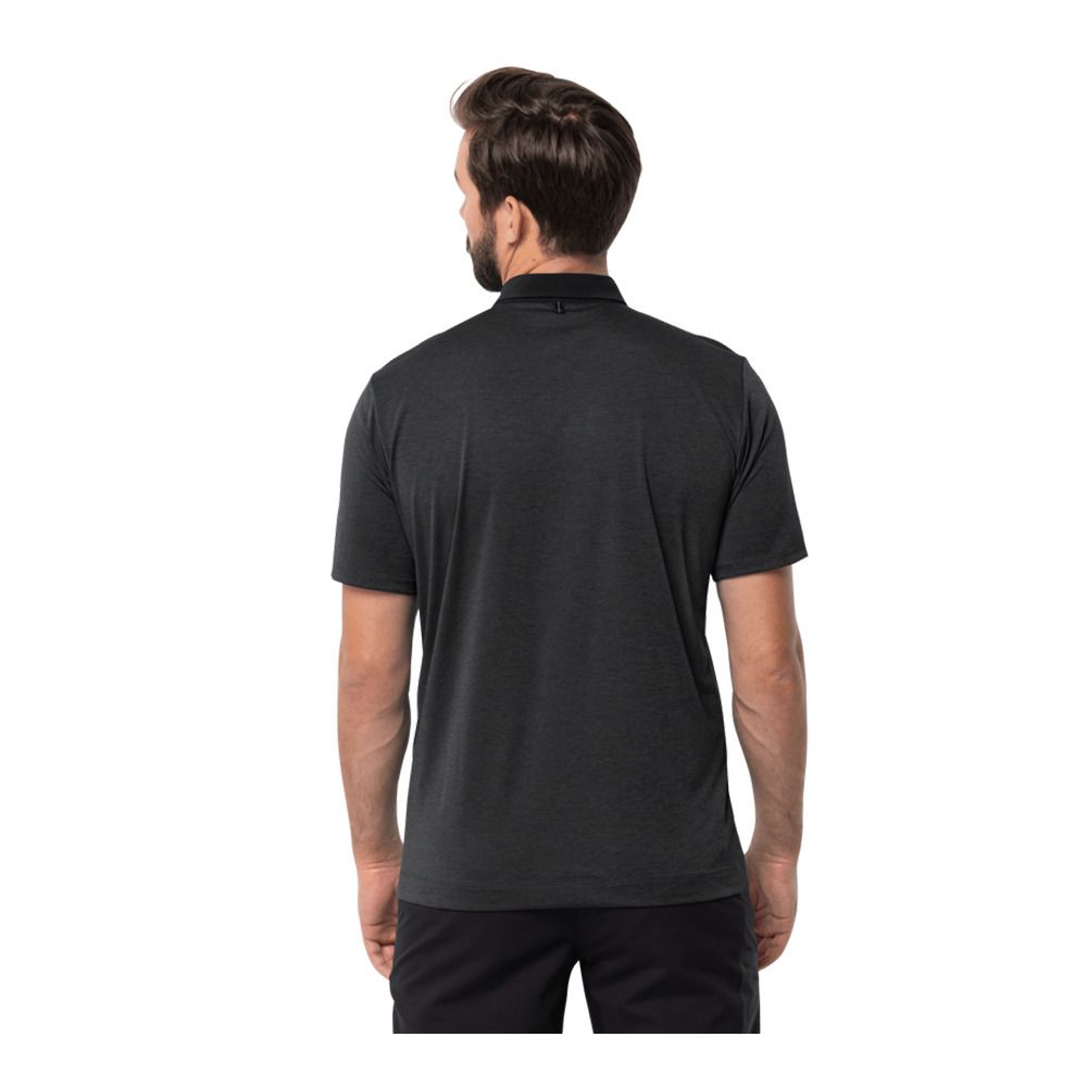 Jack Wolfskin PACK & GO - Polo Homme black