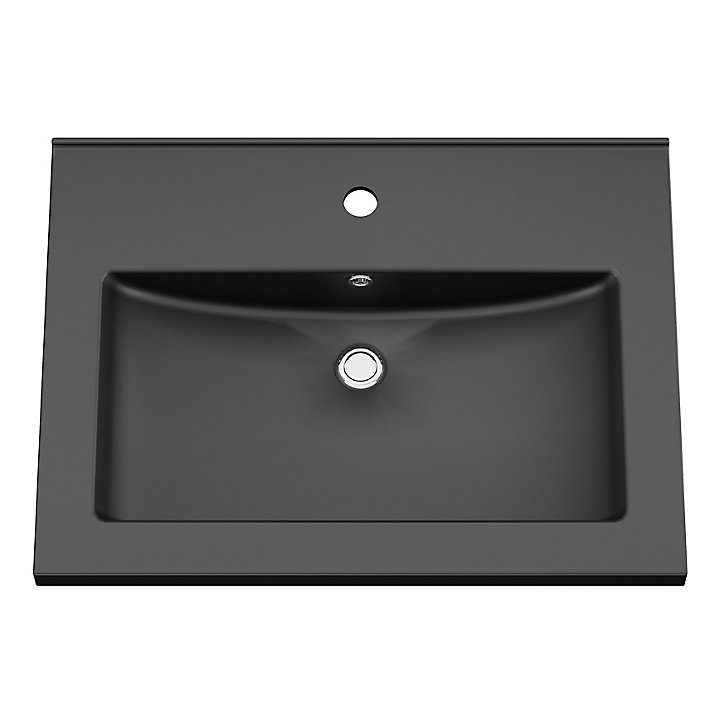Plan vasque noir GoodHome Nira 60 cm