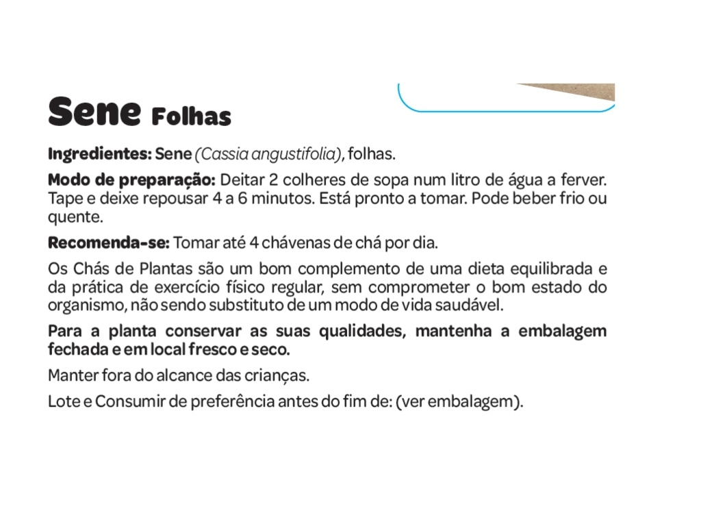 CHÁ SALUTEM EM SACO SENE FOLHAS 40G