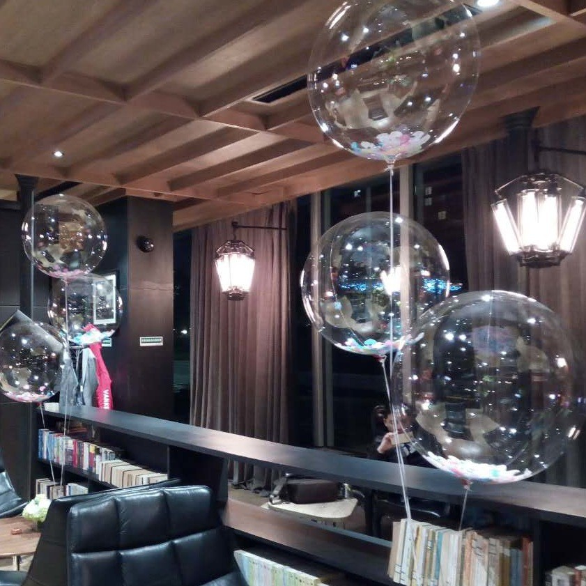 (50er Set) Ø30cm Party Ballons PVC befüllbare Luftballons - Transparent