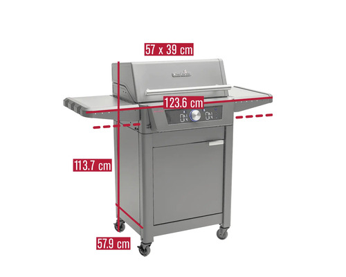 Char-Broil 2400W elektrische grill, zwart, inclusief vetopvangbak, keukengereihouder, grillrek en warmhoudrek