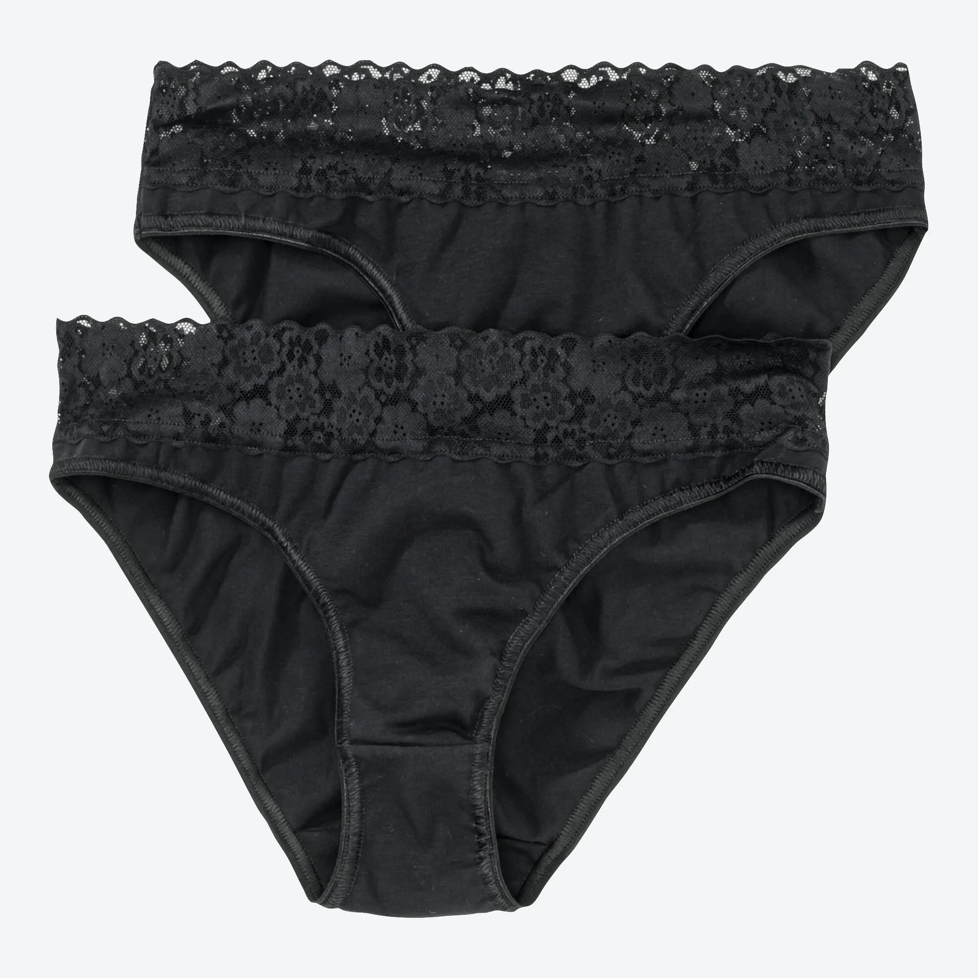 Damen-Minislip mit Spitzen-Bund, 2er-Pack