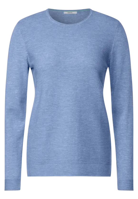 Struktur Pullover - heather real blue melange