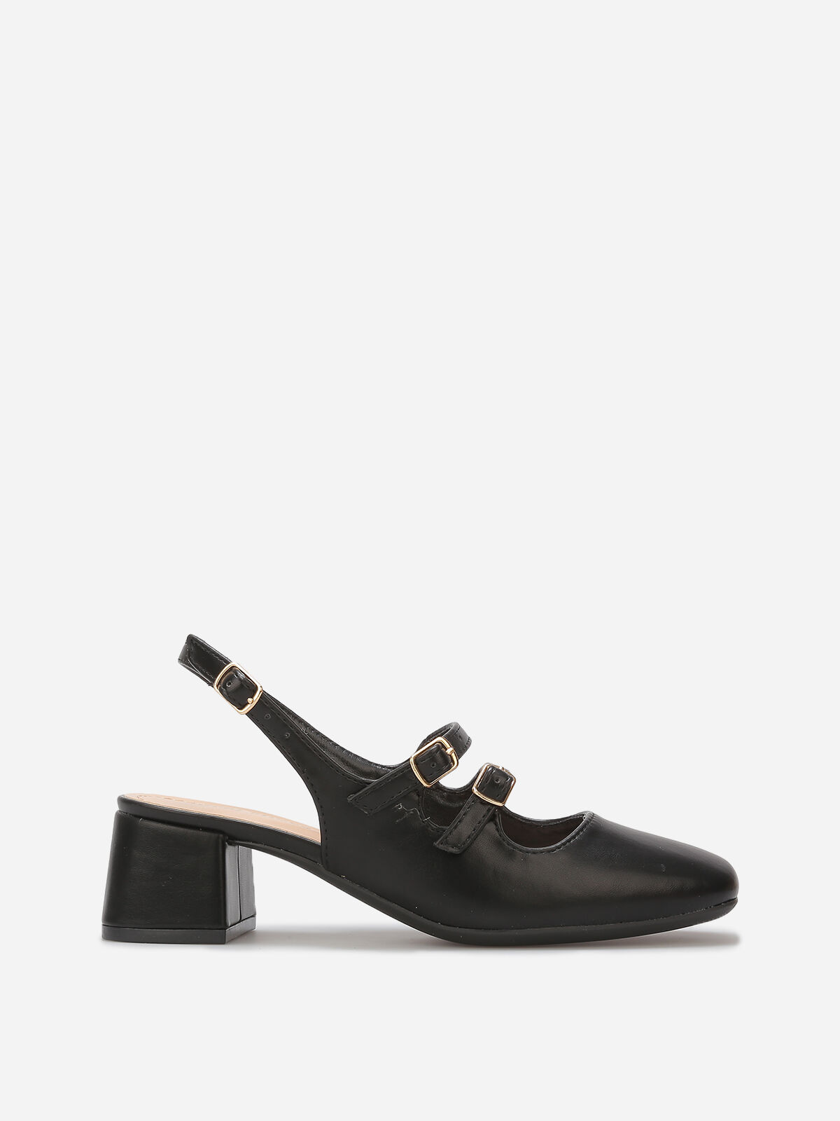 Babies slingback à double brides- Noir
