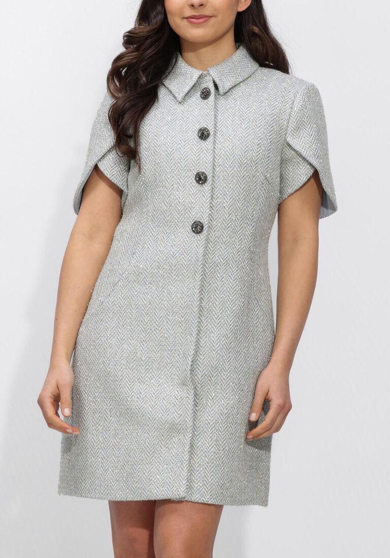 lichtblauwe bruuns bazaar mini jurk conebbzendia dress