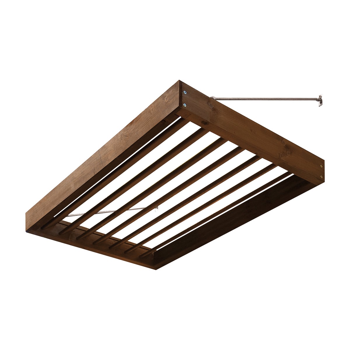 Moderne houten overkapping voor voordeurzonwering, 120 cm, Lumilam