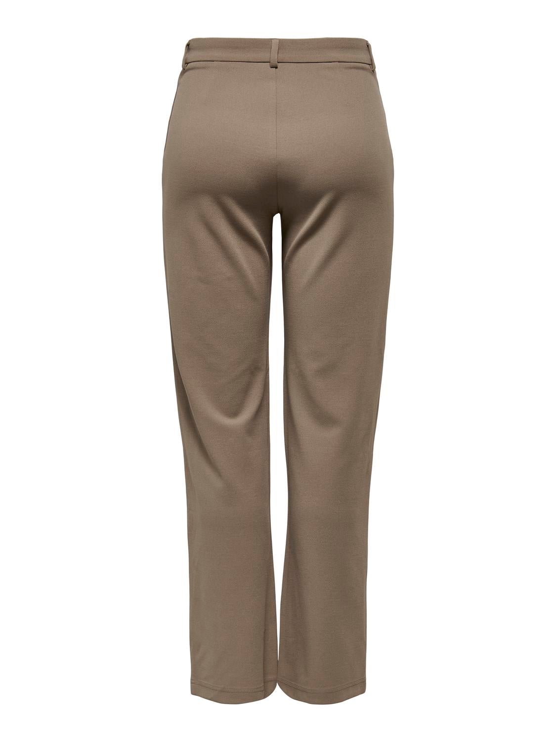 JDYGEGGO Mittlere Taille Gerade geschnitten Klassische Hose Walnut