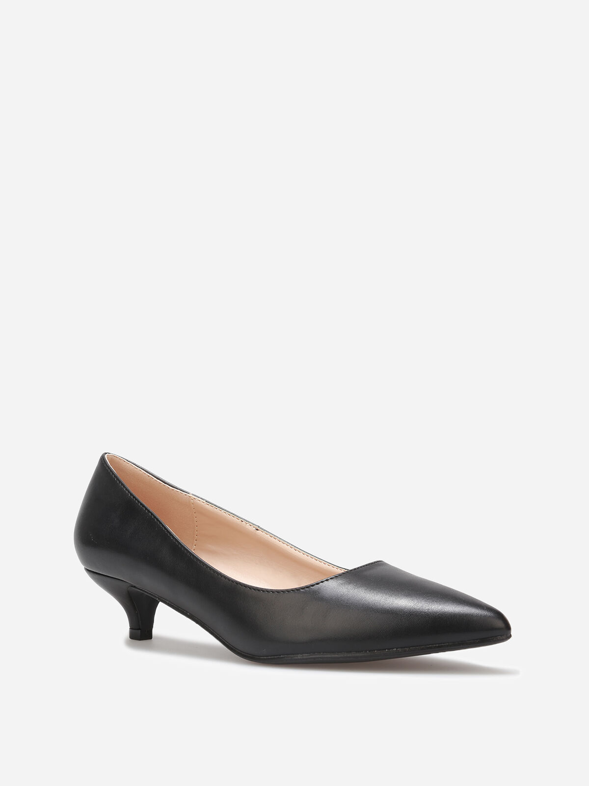 Escarpins pointus kitten heel- Noir