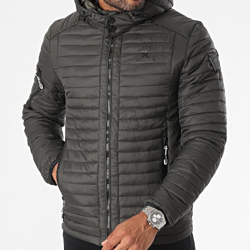 Doudoune Capuche Vert Kaki